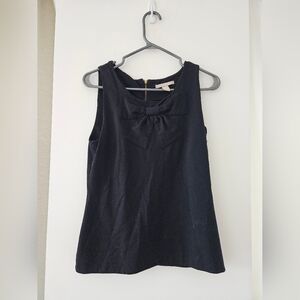 Banana Republic Black Sleeveless Tank with Front Bow